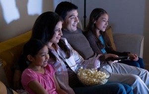 Watching-a-movie-at-home